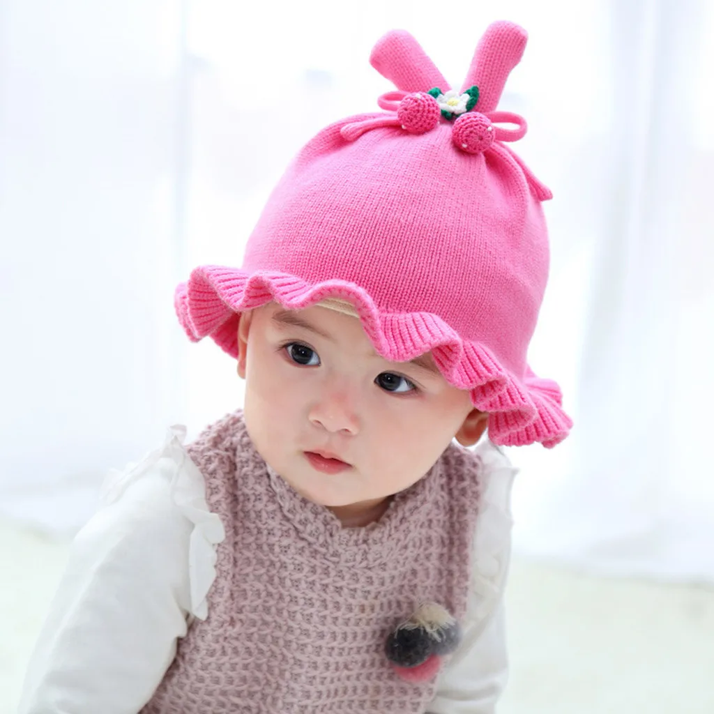 Thick Baby Girls Basin Cap Winter Fashion Casual Boys Bucket Hat Ruched Children Fisherman Hat Kids Girl Windproof Sunhat Caps