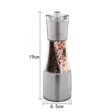  Stainless Steel Manual Pepper Grinder 2 in 1 Salt Mill Shaker with Adjustable Coarseness by Ceramic Rotor Kitchen Cooking Tools 