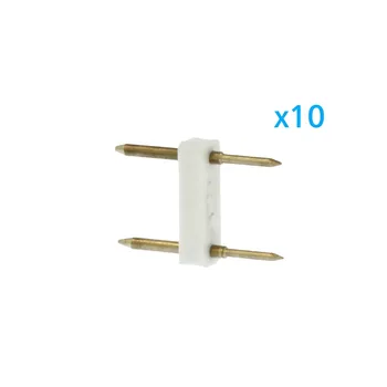 

LEDLUX CL2203012 10 PCs plug 2 Pin pitch 12mm for connection reel Led strip single color 220V with power supply transf