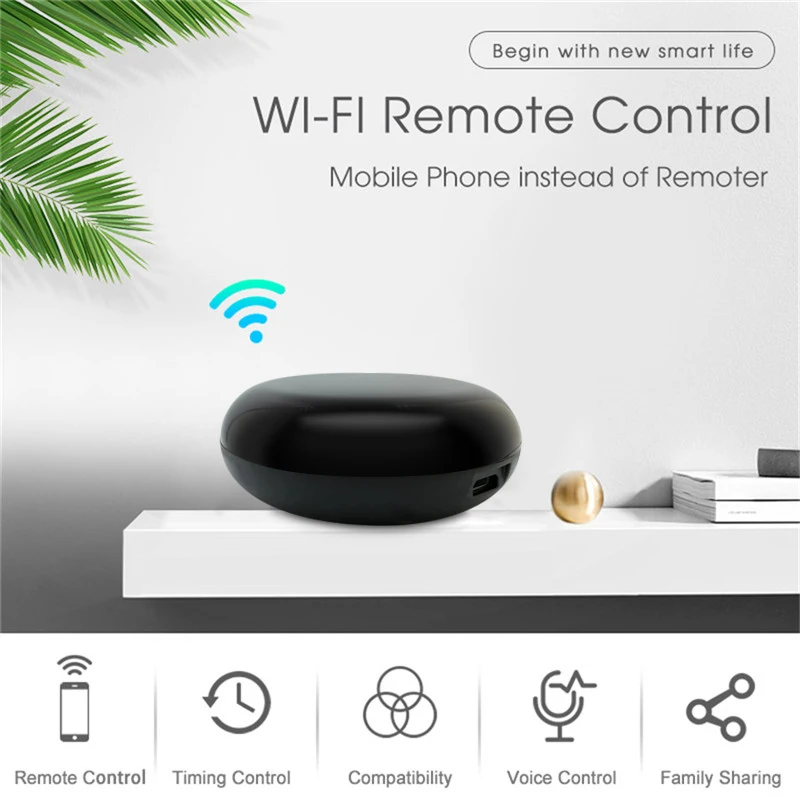 Wifi Smart IR Remote Control Infrared Universal Smart Life APP Control One for All TV DVD AUD Voice wireless Remote