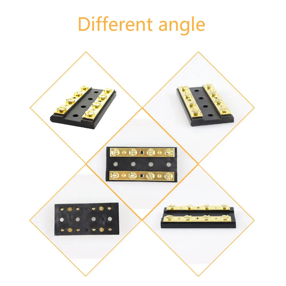 Iztoss DC 32V 60A двойной латунный автобус бар с 8-32 Винтовые клеммы-4 цепи 4 цепи распределительный блок