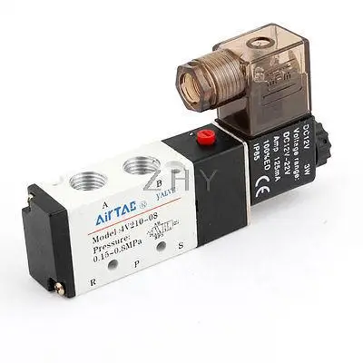 

DC 12V 3W 1/4"PT 1/8"PT Female Thread Port Air Control Solenoid Valve