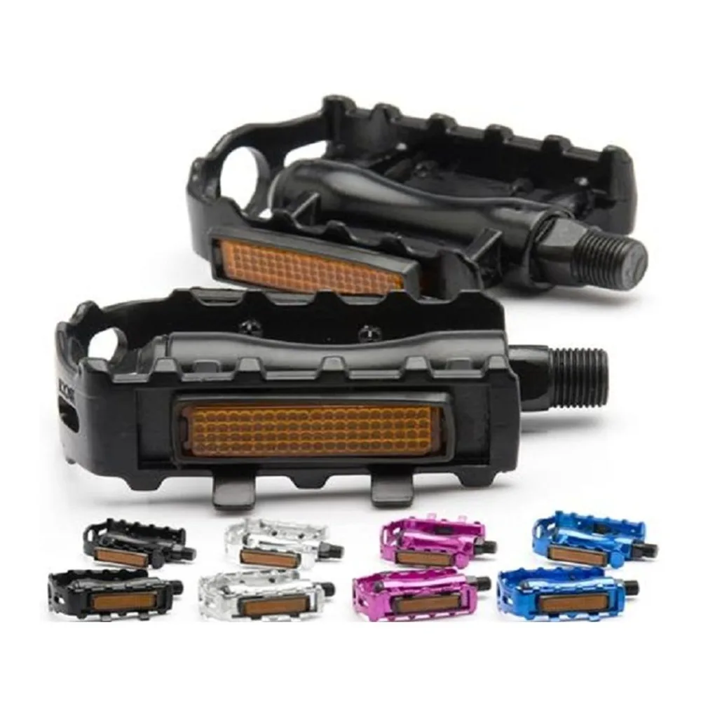 4colors 1Pair Ultralight Bike Bicycle Pedals MTB Bike Part Pedal Cycling Aluminum Alloy Ultra-Light Hollow Flat Cage Pedals