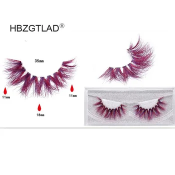 

New color 3D 9D mink lashes makeup natural long individual thick fluffy colorful false eyelashes lash extension supplies