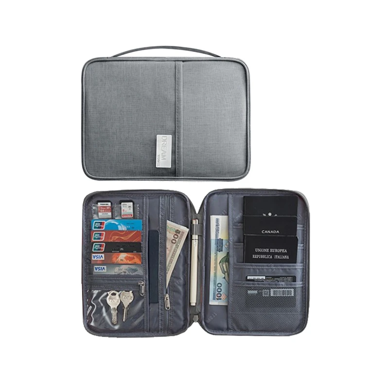 Дорожная сумка для хранения, сумка для багажа, органайзер для кабеля, сумка, портативный водонепроницаемый держатель для паспорта, кошелек, посылка для карт, Сумка для документов
