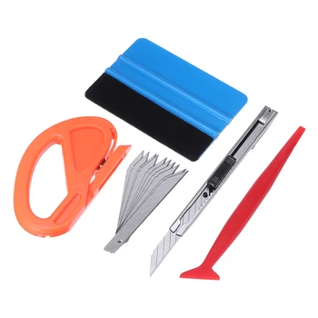 

5 In 1 Wrap Stick Vinyl Wrap Micro-Squeegee Tool Kit Complete Set Of Tools For Car Wrapping And Window Tint Installing