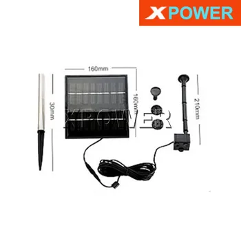 

Wholesale SR-180-1.8W Solar Power 9V DC Water Brushless Pond Fountain Pump Kit Submersible Pump With Solar Panel