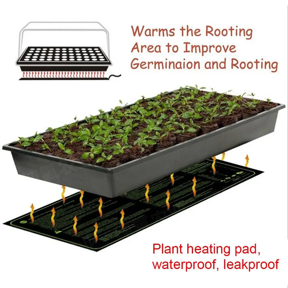 

Seedling Heat Mat Waterproof Plant Seed Germination Propagation Clone Starter Pad Warm Hydroponic Heating Pad Garden Supplies