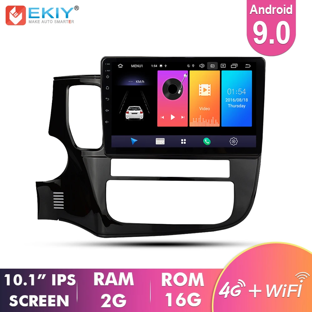 

EKIY 10.1'' IPS NO 2 Din Android 9.0 Car Radio Multimedia Auto For Mitsubishi Outlander 3 2012-2018 Player 4G GPS Navigation