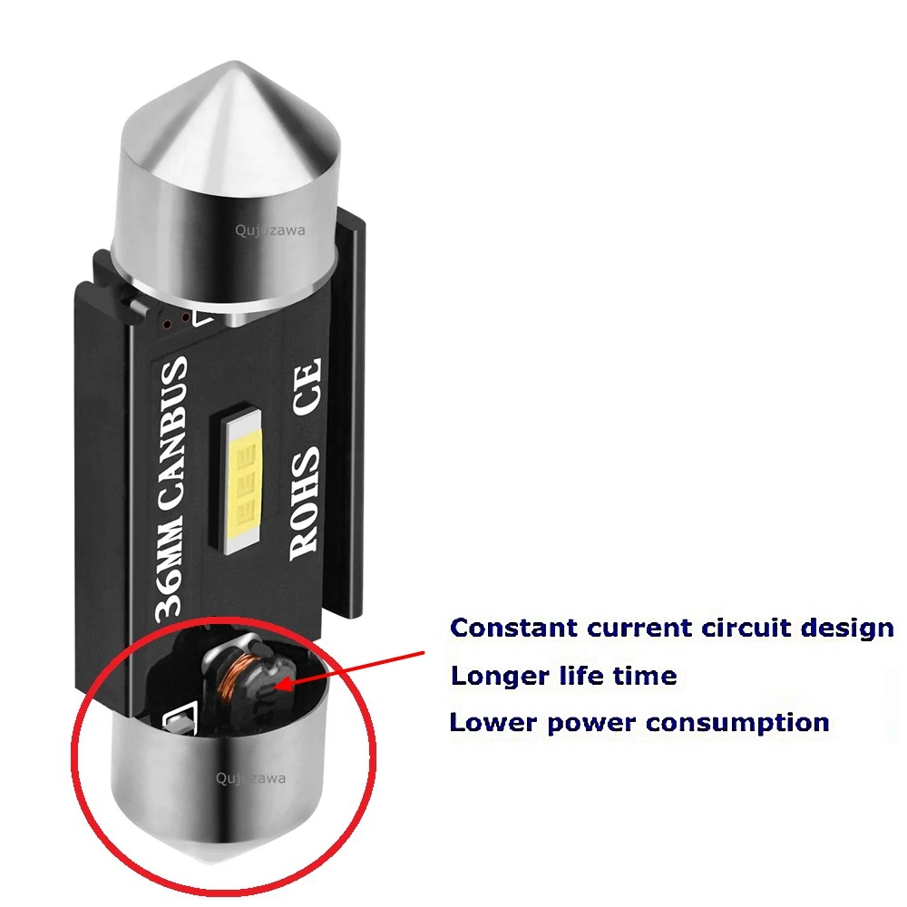 31mm 36mm 39mm 41mm C5W C10W  ֵ CSP LED , ڵ   Canbus   ڵ ׸  , 4 