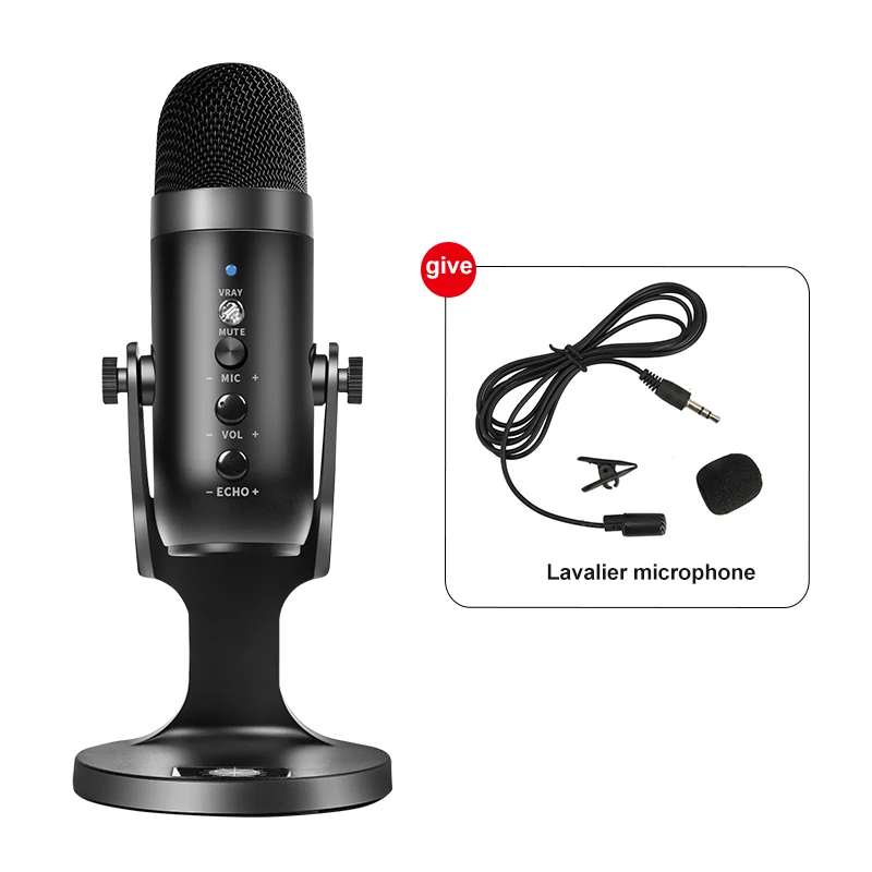 headset with mic Kinglucky usb condenser microphone game professional computer Bluetooth speaker subwoofer support media podcast recording best microphone for streaming