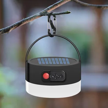 

LED Solar Powered Camping Light Mini Hanging Lamp Tent Lantern Lamp Bulb Outdoor IP65 Waterproof Rechargeable Emergency Light