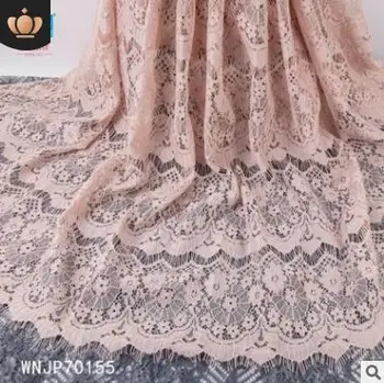 

150CM Wide Beautiful Soft Texture Eeyelash Lace Fabric Wedding veil Stitching Home Curtain Decoration Accessories