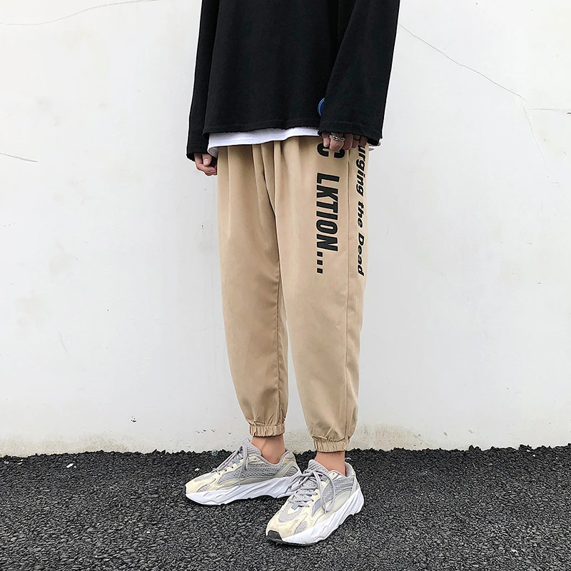 Autumn Plus Velvet Pants Men's Fashion Sweatpants Men Casual Track Pants Streetwear Hip Hop Loose Joggers Pants Male M-5XL - Цвет: khaki