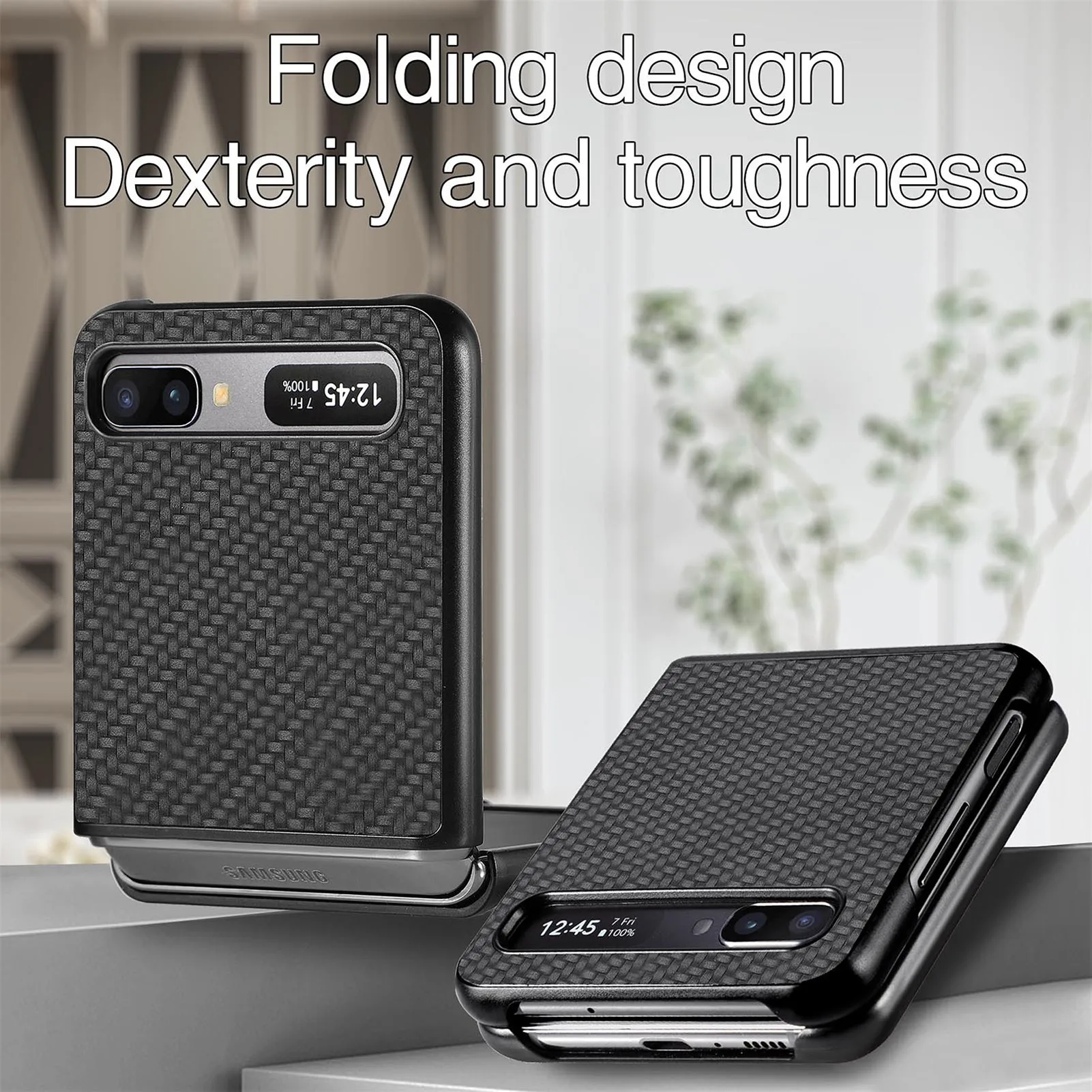 silicone case samsung Anti-Slip Carbon Fiber Thin Case for Samsung Galaxy Z Flip Flip3 5G Flip 3 Shockproof Protective Phone Bag Cover Funda samsung cases cute