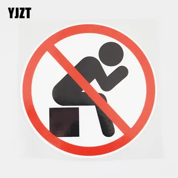 

YJZT 12.5CMX12.5CM Prohibition Sign PVC Decal Car Sticker Contemplation 11B-0173