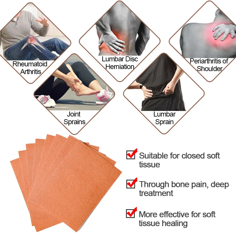 64Pcs Orthopedic Plaster Knee/Neck/Back Arthritis Joint Pain Rheumatism Pain Relief Stickers D2582