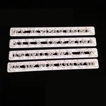 

4pcs Russian Alphabet Fondant Cake Mold Biscuit Mold Cake Decoration Tool BJStore