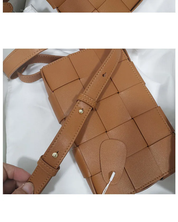 Женская сумка-мессенджер из натуральной кожи, брендовая дизайнерская вязаная тканая маленькая сумка с клапаном, изображение женщины на коробке, женская сумка через плечо