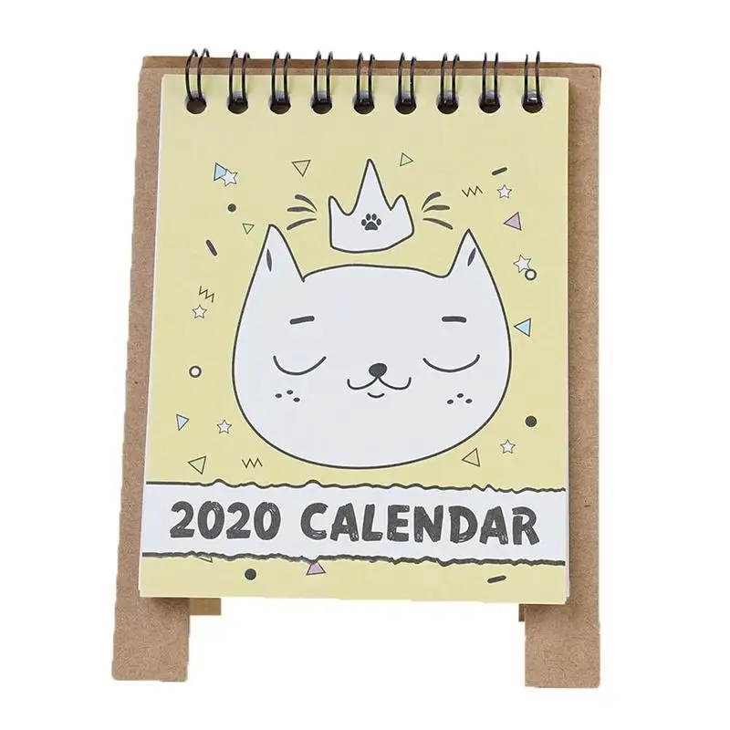Новогодний кавайный мультяшный настольный календарь, мини настольный планировщик, органайзер, книга, настольный календарь, N0E6