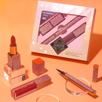 

2020 New Starry Sky Makeup Set Including Lipstick Lip Glaze Eyeliner For Women Makeup Kit Cosmetics Tools Dropshipping