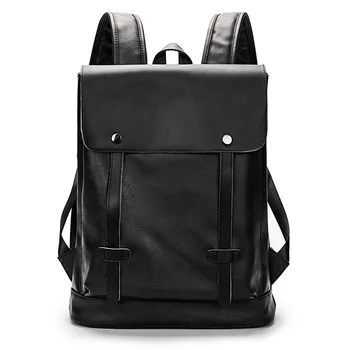 

Backpacks 2020 Spring School Bag Leather Laptop Pack Uomo Rucksack Preppy Style Vintage Multicolor Black Khaki Gray Waterproof
