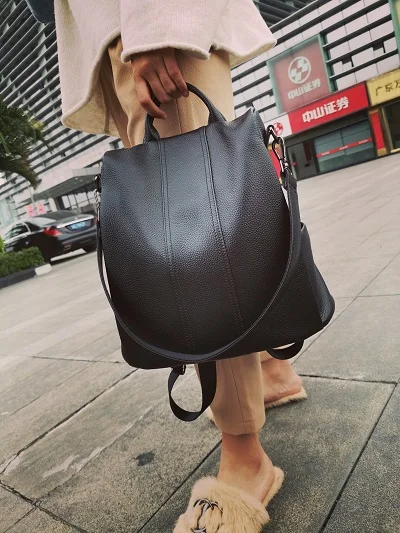 ZOOLER, женские рюкзаки из натуральной кожи, дорожные сумки, новинка, мягкий черный рюкзак, высокое качество, роскошная сумка для книг, Bolsas# Z176
