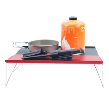 

2PCS Camping Table Portable Outdoor Aluminum Folding Table BBQ Camping Table Picnic Folding Tables Candy Light Color Desks S L S