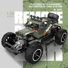 Infantile brillant 2.4G Rc voitures jouet hors route 4CH Radio contrôle voiture 1/20 haute vitesse course voiture jouets pour enfants voitures électriques jouet cadeau