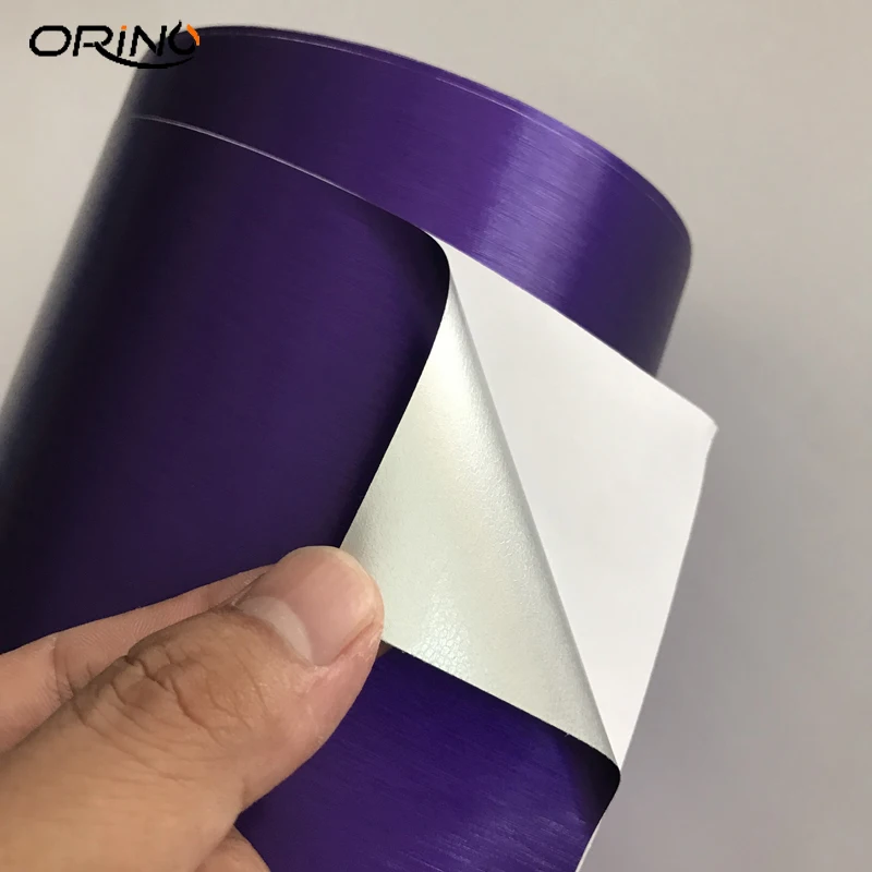 Metallic Brushed Purple Vinyl Wrap Sticker-5