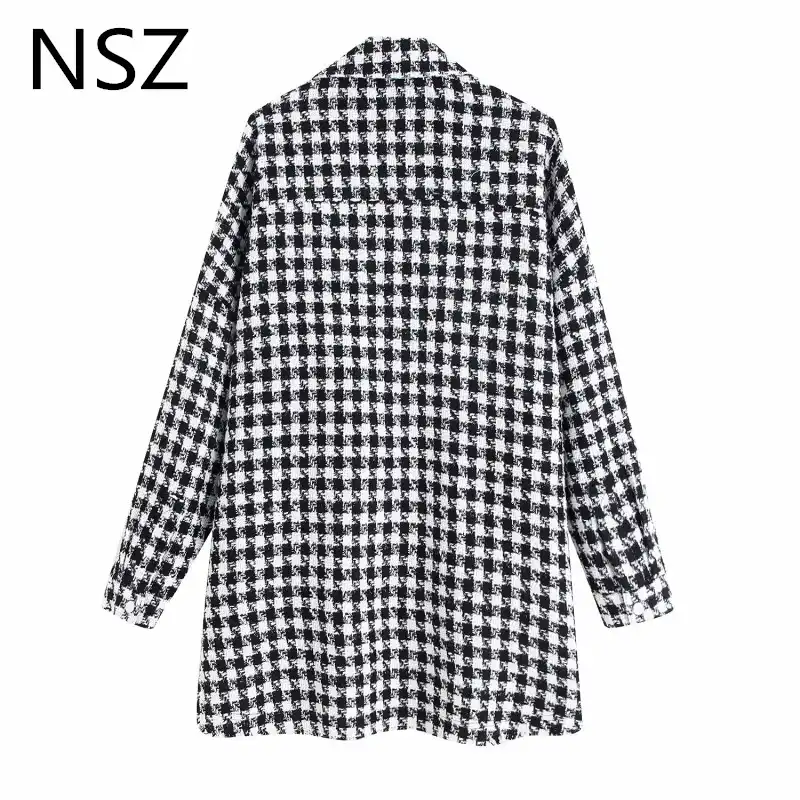 houndstooth oversized coat