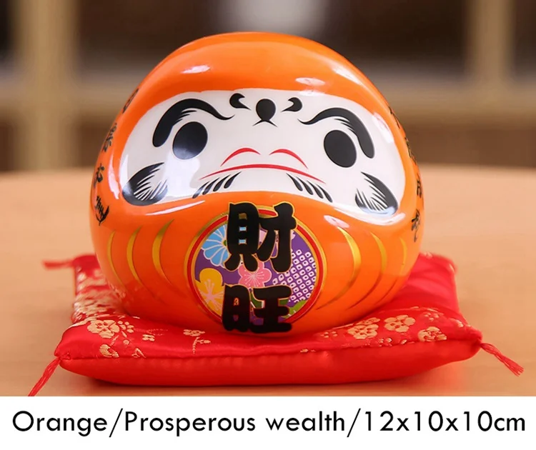 4,5 дюймов Maneki Neko Daruma орнамент керамическая статуя кота подарок для украшения дома фэн-шуй копилка