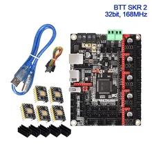 Bigtreetech btt skr 2 32bit placa de controle tmc2208 tmc2209 uart tmc5160 peças impressora 3d cr10 ender3 atualização skr v1.4 turbo tft35