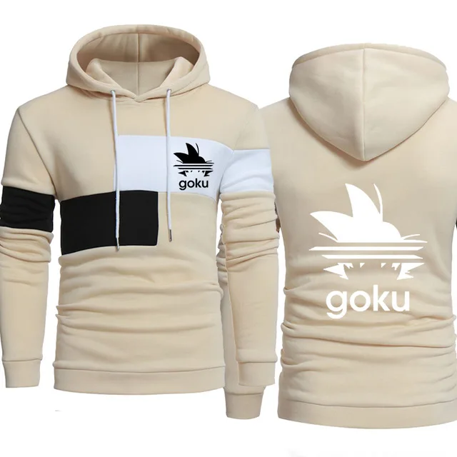 Аниме Драконий жемчуг Z Goku толстовка мужская Модная приталенная Толстовка Harajuku повседневные мужские толстовки теплые флисовые хлопковые с капюшоном StreetweaX