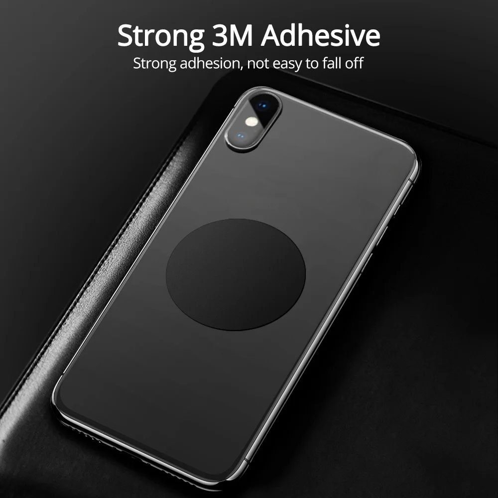 Fonken 1/5 Chiếc Tấm Kim Loại Mỏng Cho Từ Tính Giá Đỡ Điện Thoại Ô Tô Sắt Tấm Dán Đĩa Cho Điện Thoại Nam Châm giá Đứng Vòng Retangle adjustable phone stand