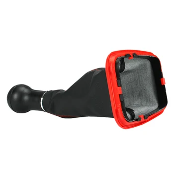

car styling 5 Speed Gear Shift Knob Gaitor Boot cover PU Leather for VW Golf Bora Jetta MK4 1999-2004