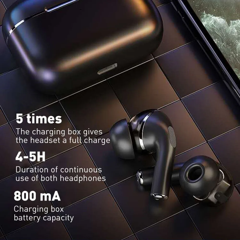 TWS Bluetooth Headphones Strong Bass Sport Wireless Noise Cancelling Headset Touch Controller In Ear For iphone 12 Pro
