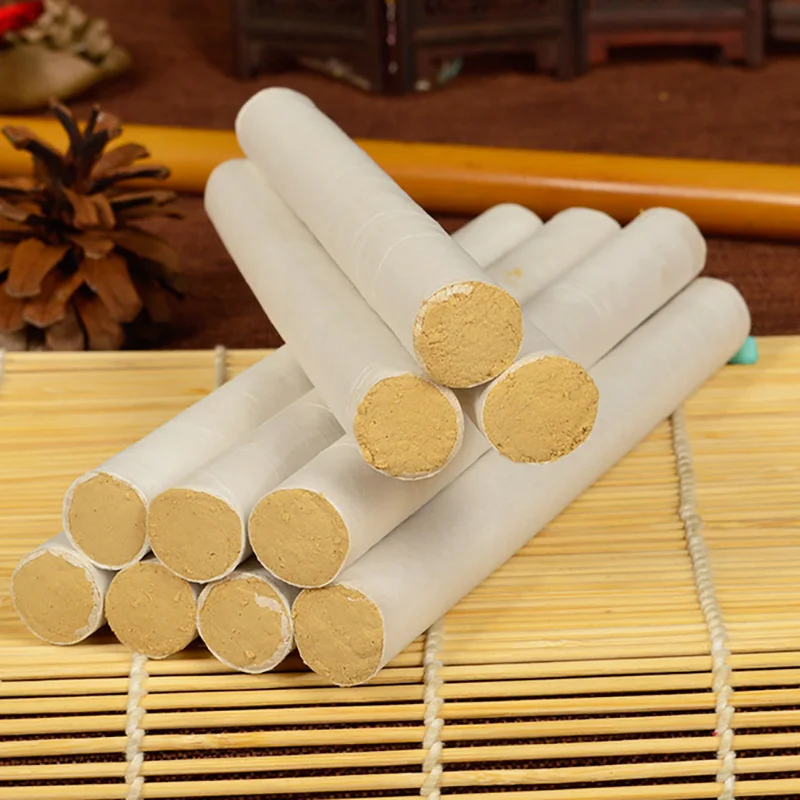 10Pcs Moxibustion Rolls Pure Moxa Stick Traditional Chinese Herbal Medicine Acupuncture Massage Therapy Warm Body Relieve Pain