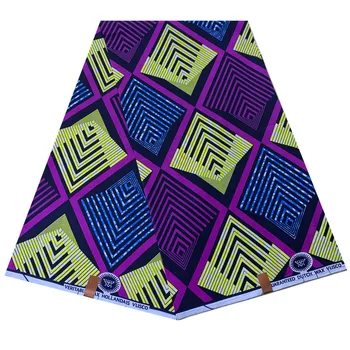 

African Real Printed Wax Fabric For Wedding Party Dress 2020 New Cotton Ankara Nigerian Veritable Wax Fabric 6Yards