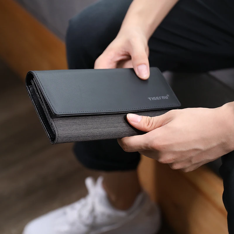 Koop Tigernu Casual Man Lange Portemonnee Mannelijke Coin Multi Pockets Geld Dollarcard Houder Portemonnees Voor Mannen Mode Stijl Portemonnee Kaarthouder
