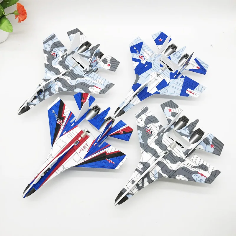 

Stunt Flipping Electric Hand-Tossed Airplane Children Flash Toy EPP Foam Airplane Model Airplane Fighter Plane