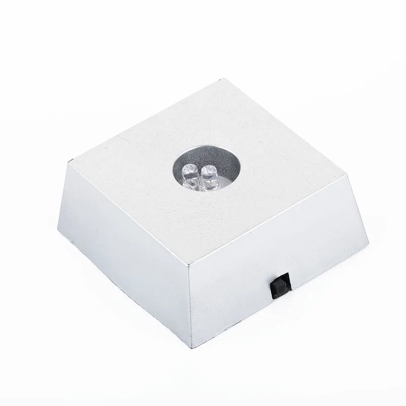 3 светодиодный яркий свет кристалл фигурка дисплей база домашний декор подставка