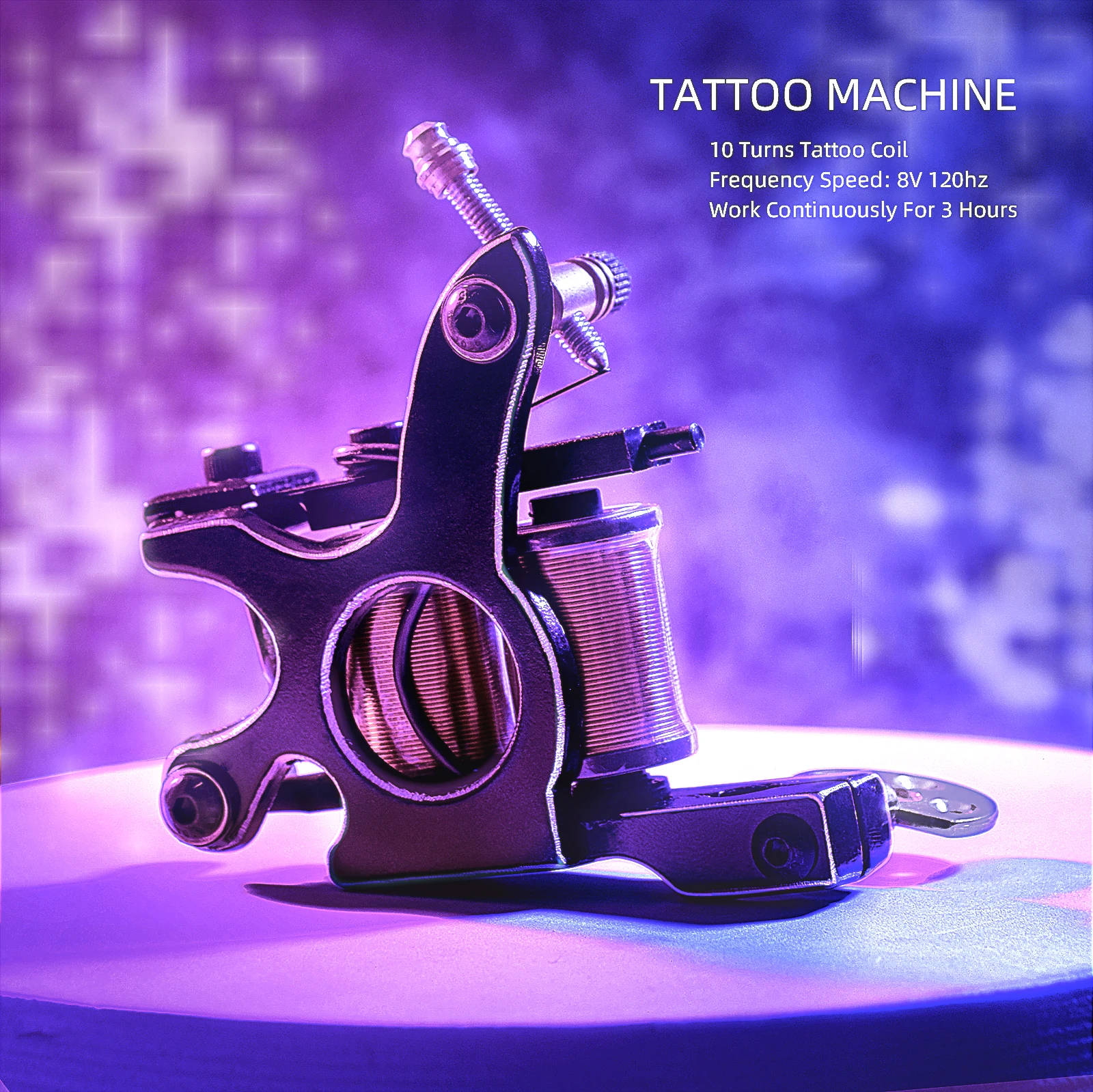 

Professional Tattoo Machine Coil Iron Frame Liner Tattoo Supplies Shader Gun 10 Wraps for Permanent Makeup