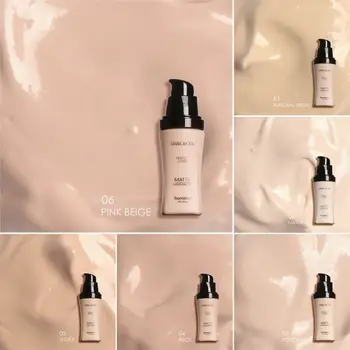 

Face Make Up Foundation Liquid Cosmetics Soft Matte Lasting Brighten Oil Control Concealer Base Face Professional Makeup TSLM1