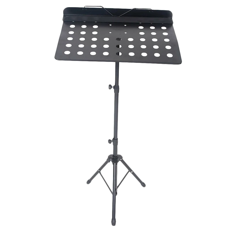 

49x34cm Sheet Music Stand Folding Metal Music Score Tripod Stand Holder with Widened Thickened Large Panel for All Musical Instr