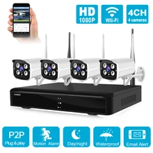 4CH 1080P WiFi IP камера Открытый NVR HD IR антивандальный водонепроницаемый видео беспроводной CCTV системы видеонаблюдения комплект