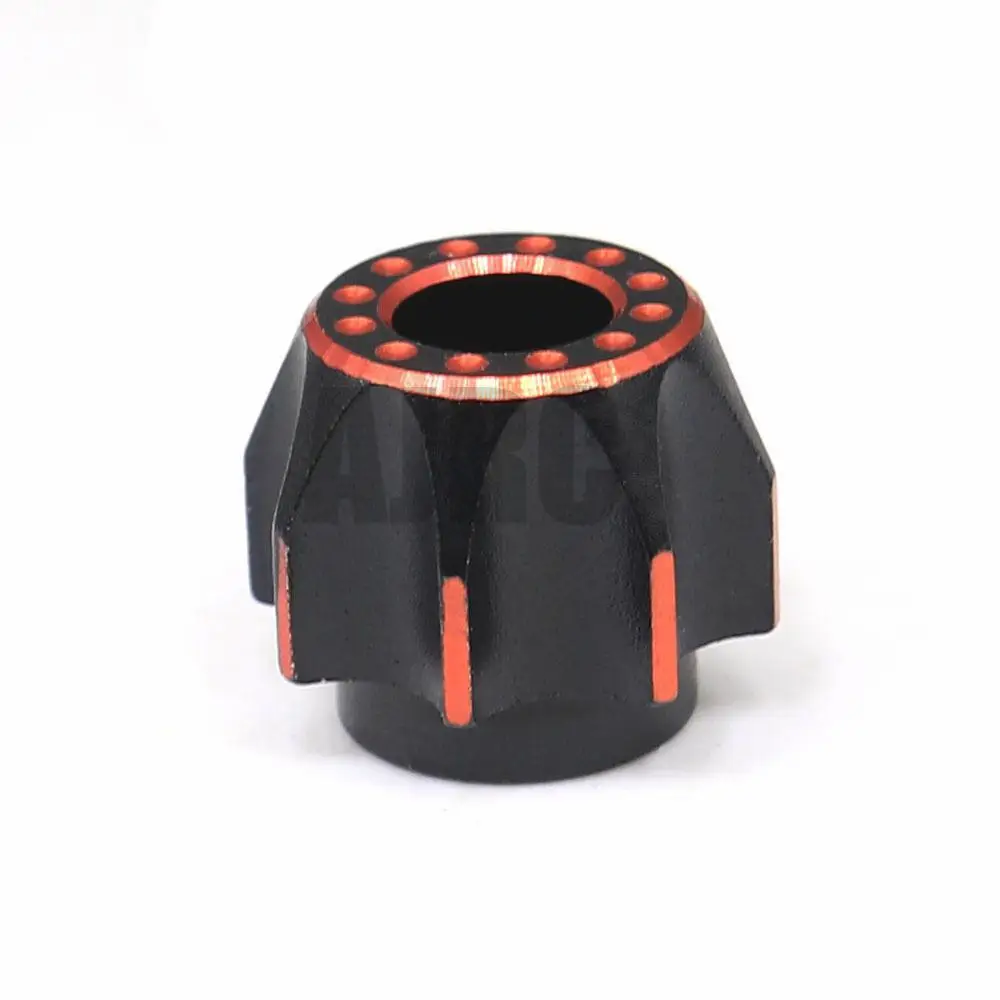 Bouton de réglage rotatif en alliage d'aluminium pour télécommande SANWA M17 MT-44, monté sur la télécommande, couleurs contrastées