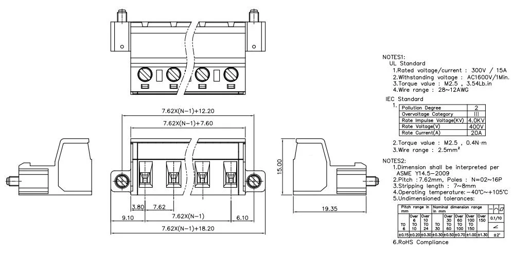 KF2EDGRKM 7,62 2P~ 12P разъем PCB плагин клеммный блок 2 edgpm 7,62 мм 2PIN~ 12PIN GIC 2,5 STF 1858879 PHOENIX контакт