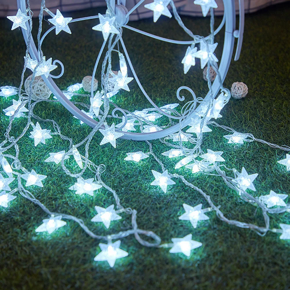 Гирлянда сказочная гирлянда 50LED круглый шар Открытый Сад Свадьба ярд Рождественский Декор Сказочный свет прочный аккумулятор коробка