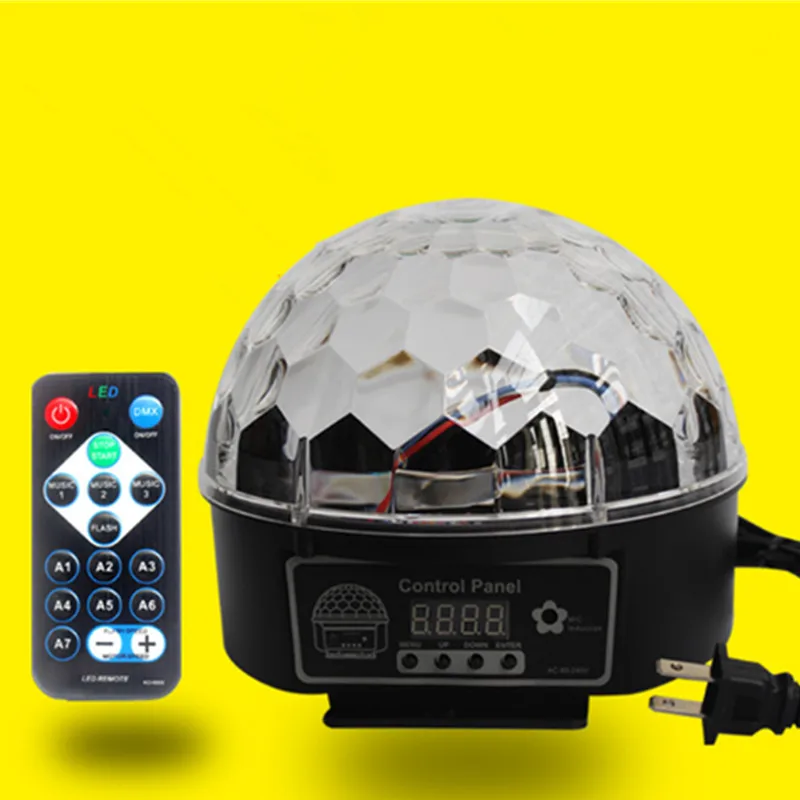 

9w Crystal Magic Ball Led Stage Lamp 21 Disco Mode Party Lights DMX Laser Sound Control Laser Light Lumiere